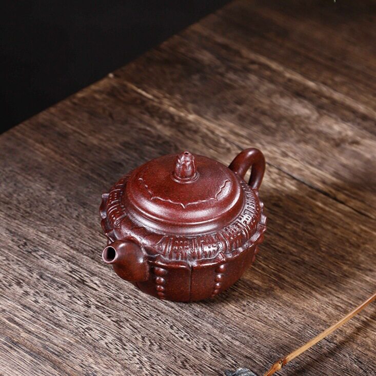 Authentic Yixing large-capacity purple clay pot original ore high temperature old purple clay large-scale Buddha lotus pot household kung fu teapot tea set