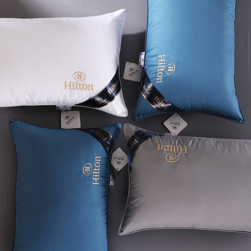 希尔顿羽绒枕头100%全棉白鹅绒枕芯五星级酒店单双人枕头一对家用,淘宝优惠券,粉丝福利购,淘宝优惠卷