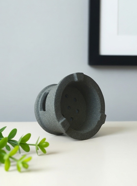 天然青石雕刻炭炉茶炉适合功夫茶道茶桌禅房玄关使用家居装饰摆件