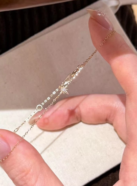 美式八芒星轻奢小众手链