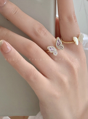 巴洛克珍珠精致女款小众设计戒指