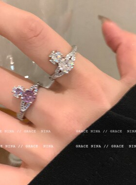 不会过期的闪钻土星戒指个性指环