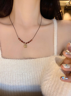 新中式可调节抽绳项链