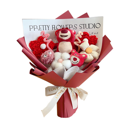 生日礼物女生闺蜜可爱玩偶毛绒卡通公仔花束高级感情人节送女友 - 图3