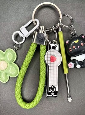 新款卡通小猫手机链可爱树脂钥匙扣少女学生包包挂件情侣闺蜜礼物