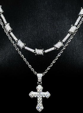 Mr.Bling满钻3mm铁丝情侣古巴链