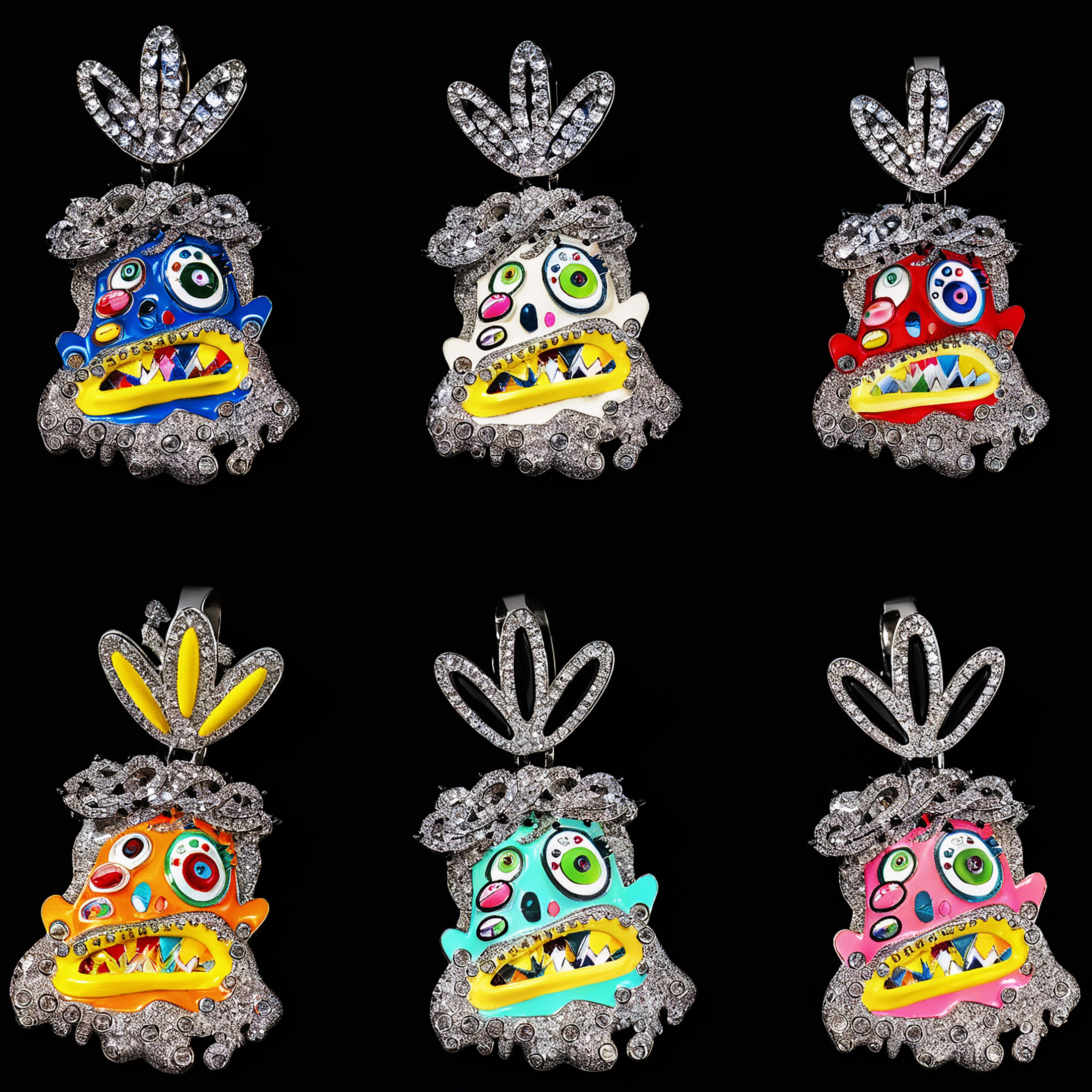 Mr.Blingggggg European and American hip-hop jewelry travisscott album same style utopia enamel pendant