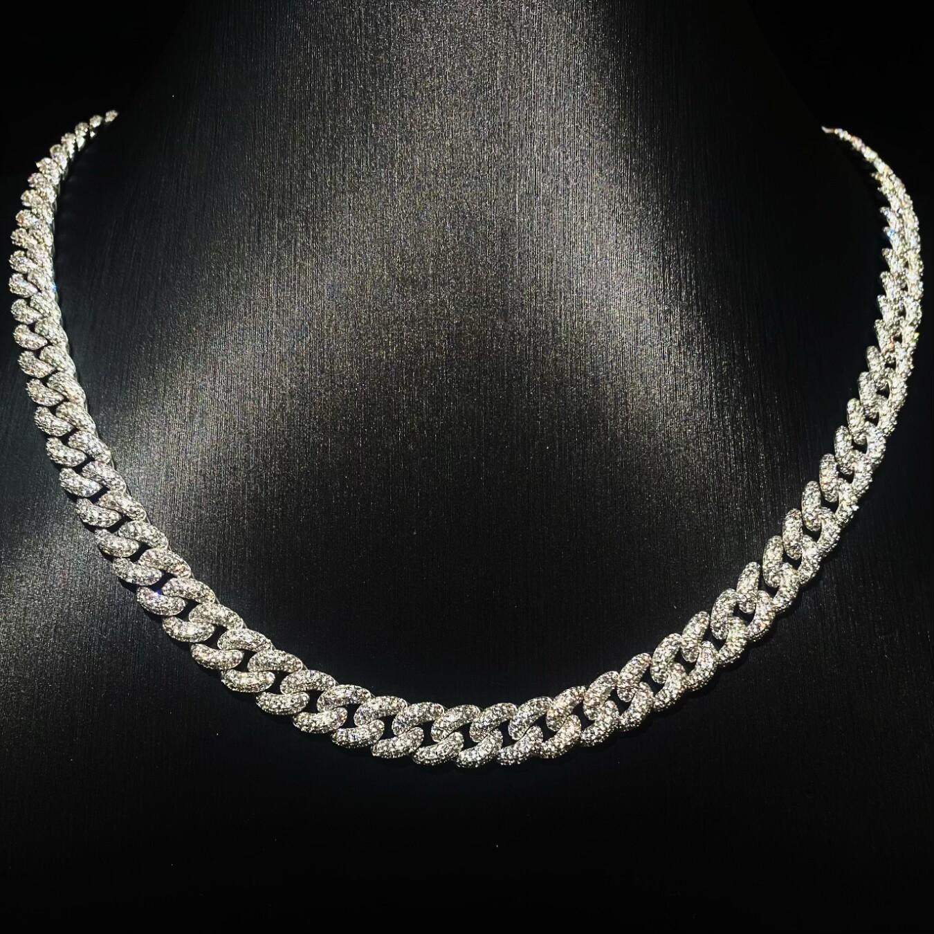 Mr.Blingggggg European and American hip-hop jewelry 8mm densely inlaid with diamonds and bubbles super flash rap Cuban chain