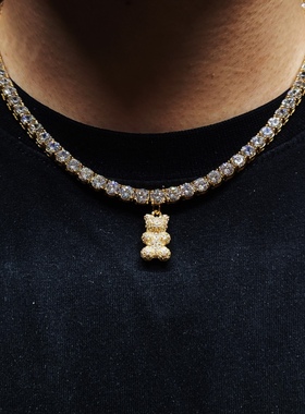 Mr.Bling不掉色情侣款泰迪熊项链