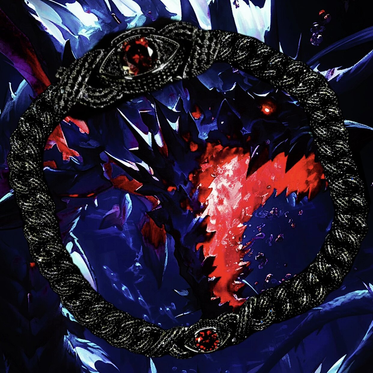 Mr.Blingggggg European and American hip-hop jewelry EYE OF LEVIATHAN Leviathan Eye Cuban chain