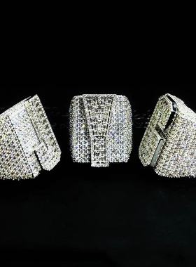 Mr.Bling定制混合镶嵌字母戒指
