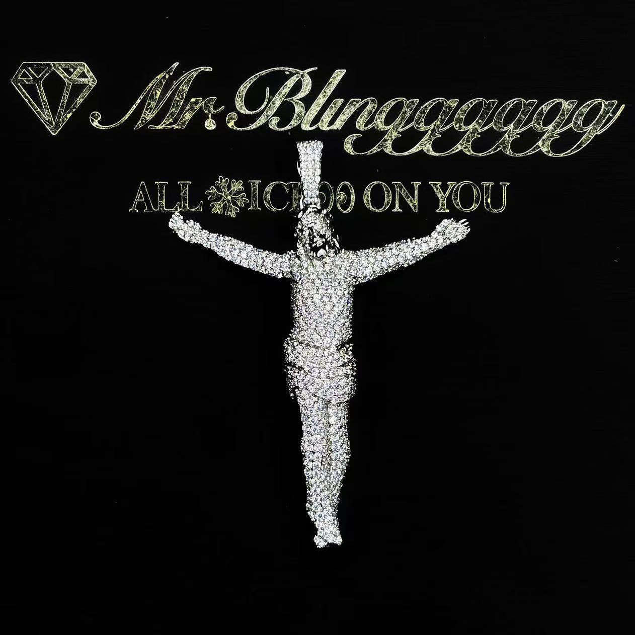 Mr.Blingggggg European and American hip-hop jewelry, private custom full diamond solid three-dimensional portrait rap pendant
