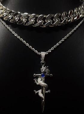 Mr.Bling不掉色精钢无钻古巴链