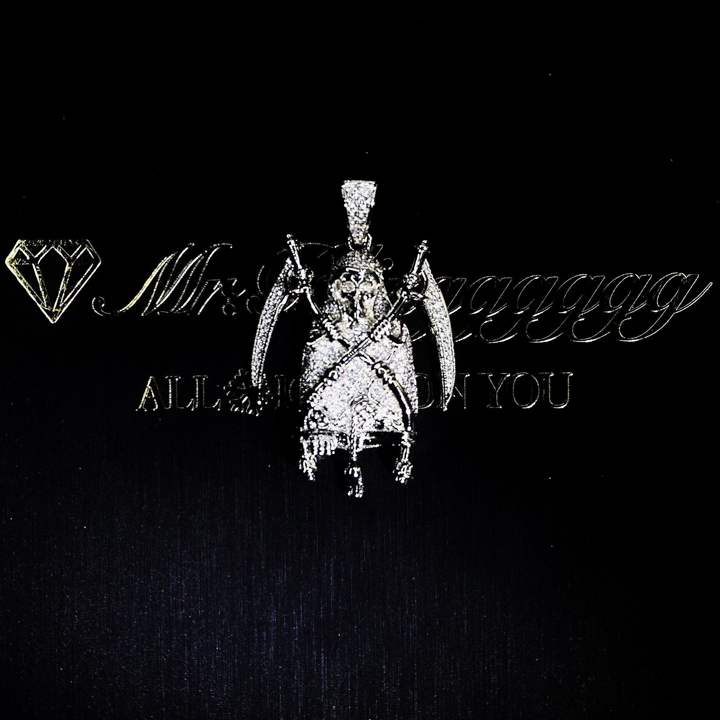 Mr.Blingggggg European and American hip-hop jewelry full of diamonds mythical sickle death rap pendant nightclub accessories