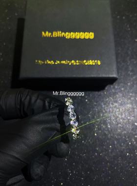 Mr.Bling满钻简约排钻款情侣戒指