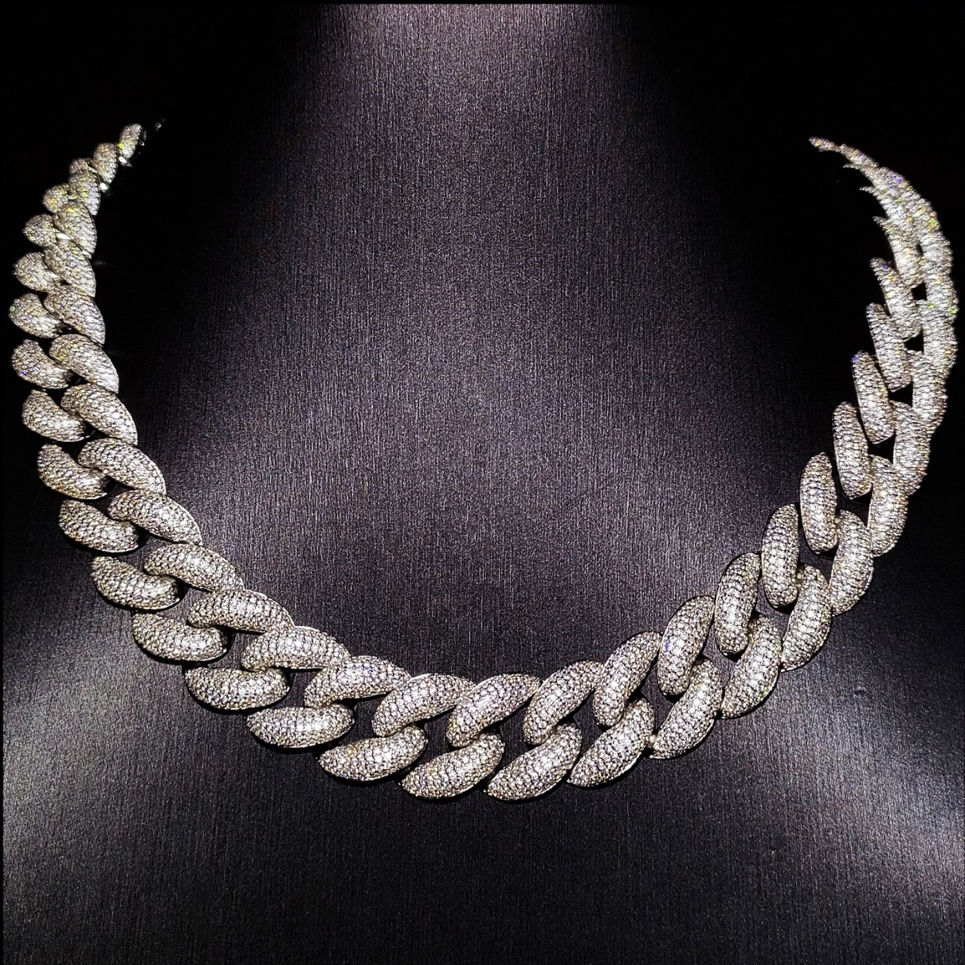 Mr.Blingggggg European and American hip-hop jewelry 18mm full diamond super dense inlaid bubble Cuban chain for men and women