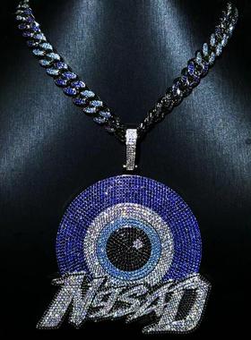 Mr.Bling私人定制圆盘吊坠古巴链