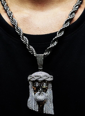 Mr.Bling满钻Rapper同款头像吊坠