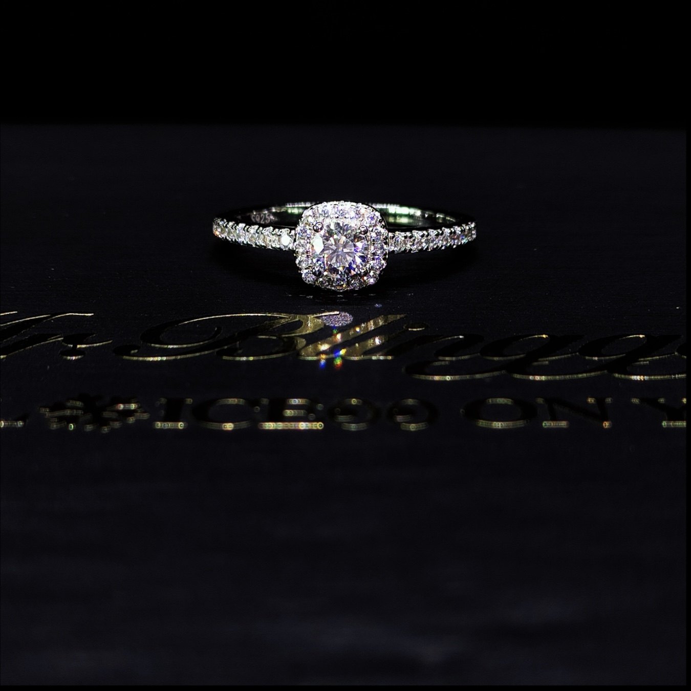 Mr.Blingggggg European and American hip-hop jewelry 925 silver full diamond inlaid moissanite rock candy couple diamond ring