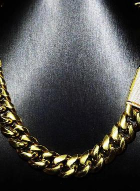 Mr.Bling精钢不掉色钻扣古巴链