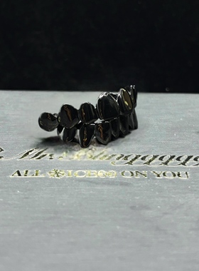 Mr.Bling定制上8下8纯黑色Grillz