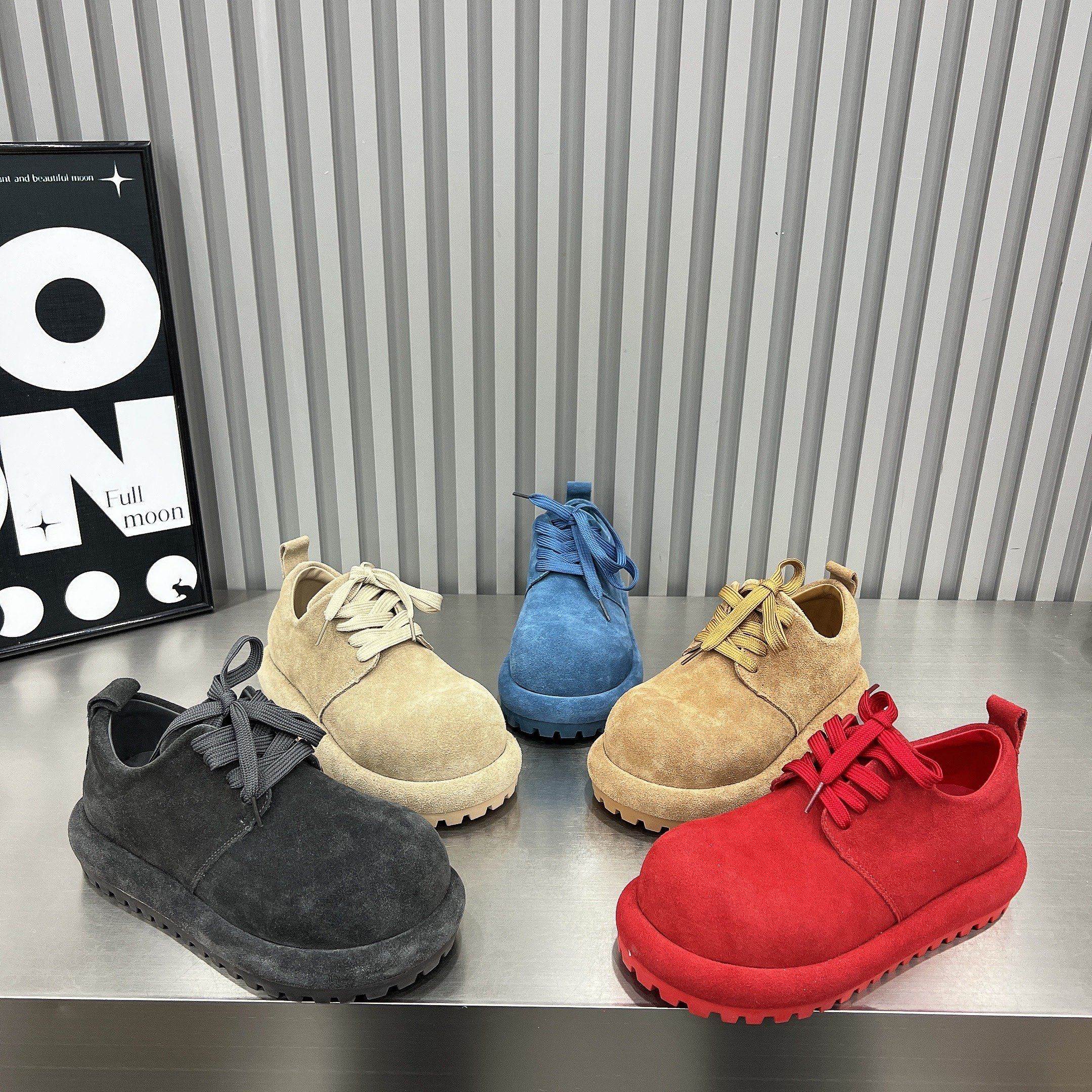 磨砂皮系带休闲鞋女2026新款大头板鞋新年红色勃肯鞋平底低帮单鞋,淘宝优惠券,粉丝福利购,淘宝优惠卷