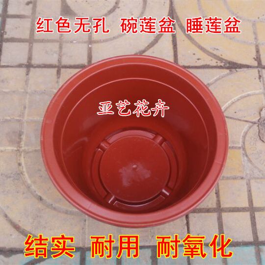 碗莲盆睡莲盆 塑料无孔花盆 不漏水大号圆形水培荷花植物水生花卉