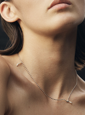 原创设计不规则简约纤细锁骨链