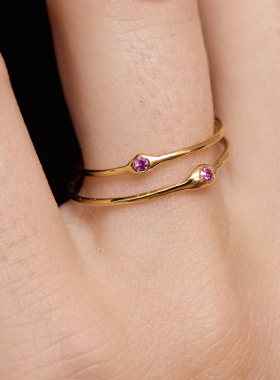 moi iom小众原创设计925银手工定制极细小宝石戒指尾戒情侣对戒