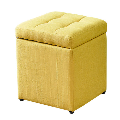 布艺换鞋收纳凳子储物柜可坐家用门口穿鞋服装店休息试衣间沙发凳 - 图3