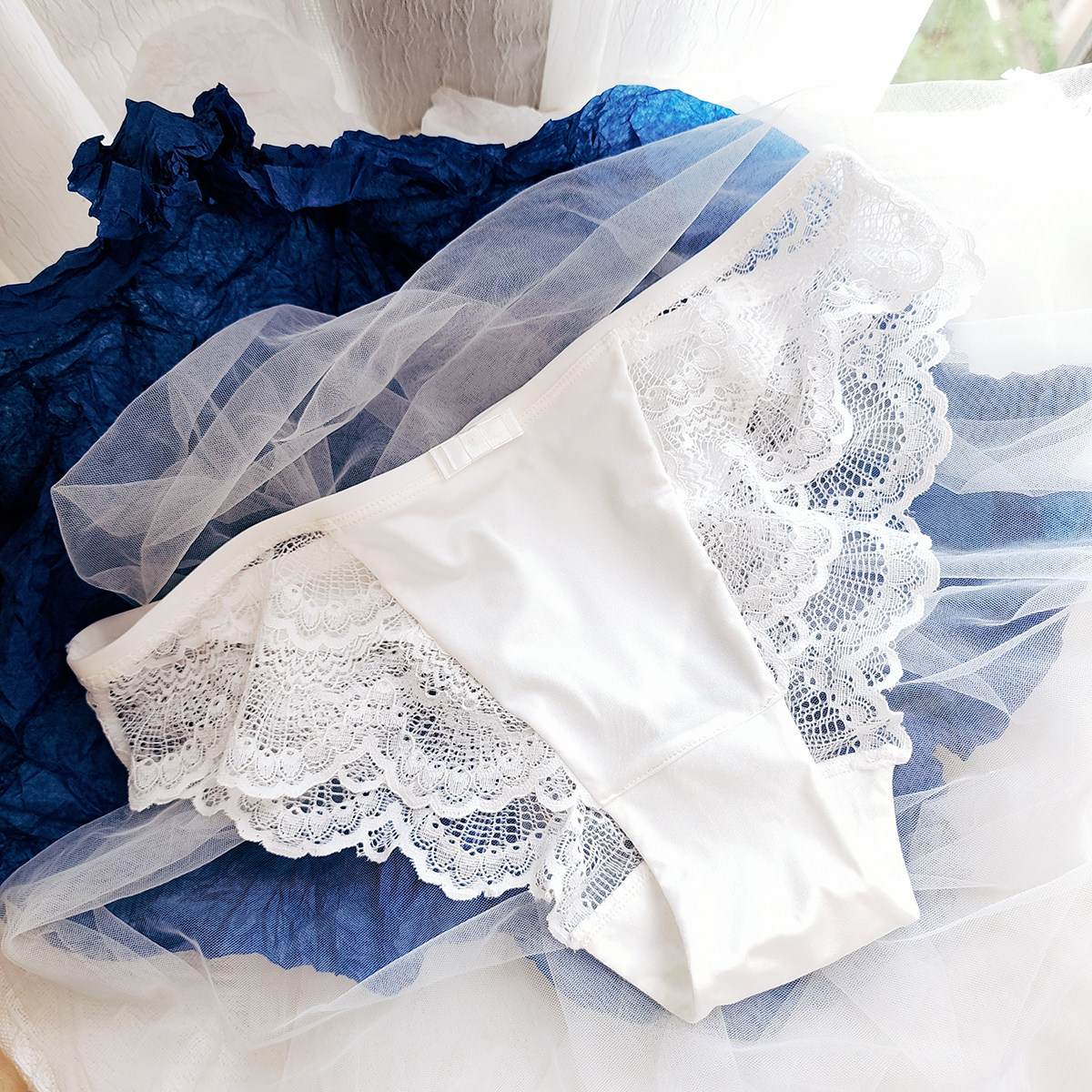冰丝无痕内裤女士纯棉裆胖mm大码低腰蕾丝透气夏季薄款少女短裤衩,淘宝优惠券,粉丝福利购,淘宝优惠卷