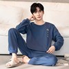 Long Sleeve Men's Pajamas Set Summer and Winter Home Wear