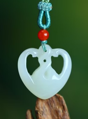 和田玉扭转乾坤吊坠挂件