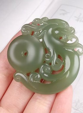 玉阅珠宝男女和田玉天然吊坠