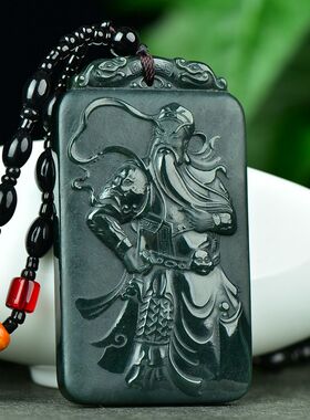 玉阅珠宝男和田青玉双面雕刻吊坠