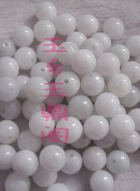 缅甸手工白色项链散珠