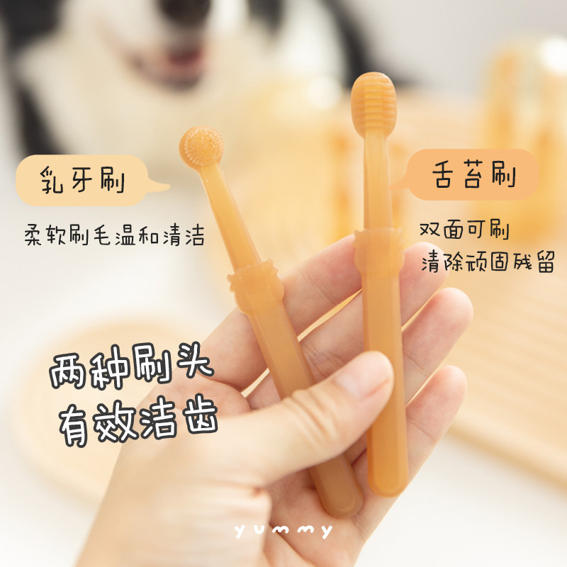 猫咪狗狗口腔清洁牙结石幼犬去除口臭刷牙神器硅胶牙刷清洁口腔神,淘宝优惠券,粉丝福利购,淘宝优惠卷