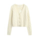 Shiyesen short V-neck sweater cardigan