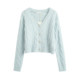 Shiyesen short V-neck sweater cardigan