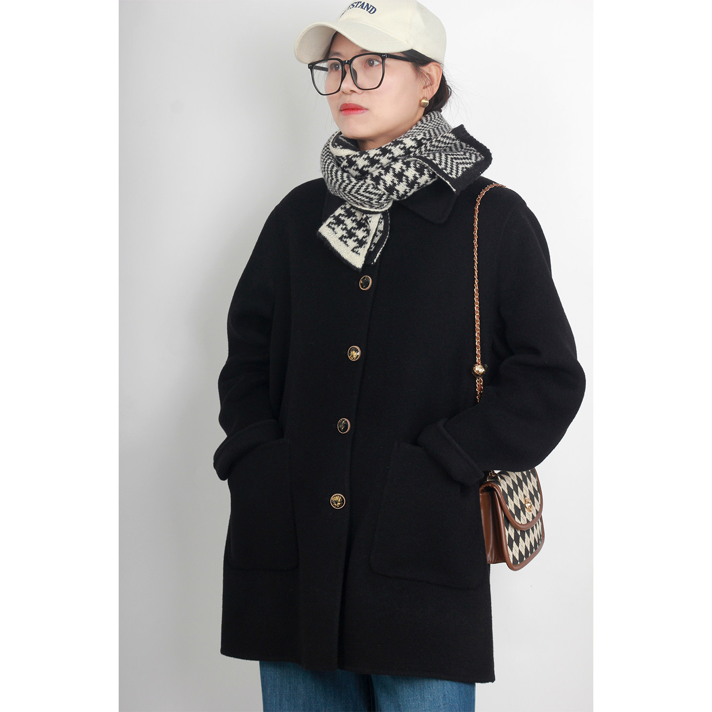 高端加肥加特大码双面羊绒大衣女装胖mm妈妈装200斤毛呢外套酒红,淘宝优惠券,粉丝福利购,淘宝优惠卷