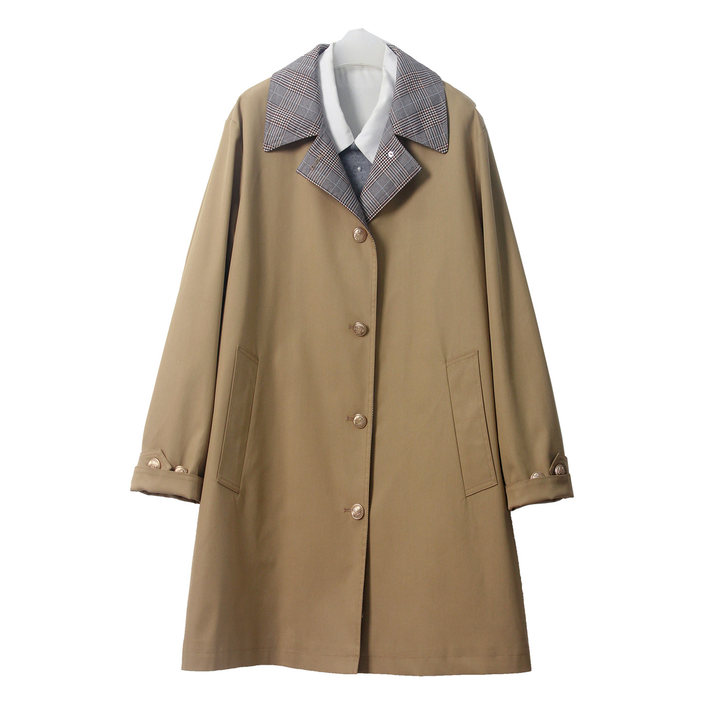 显瘦 加肥加大码风衣外套女装新款英伦风200斤胖mm中长款2026春秋,淘宝优惠券,粉丝福利购,淘宝优惠卷