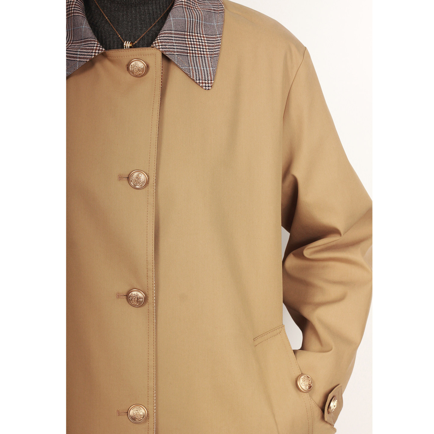 显瘦 加肥加大码风衣外套女装新款英伦风200斤胖mm中长款2026春秋,淘宝优惠券,粉丝福利购,淘宝优惠卷