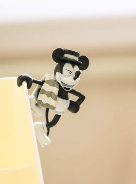 米奇开关装饰墙贴家居卡通可爱杯缘手办米奇米妮老鼠公仔车载摆件