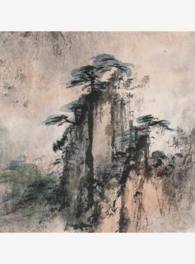新品现代董寿平黄山云松