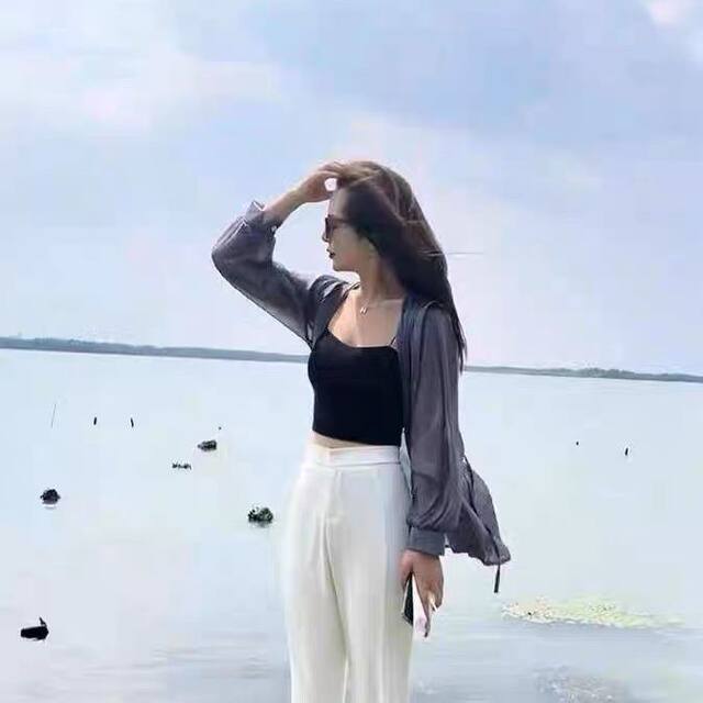 Women's summer ice silk thin chiffon shirt