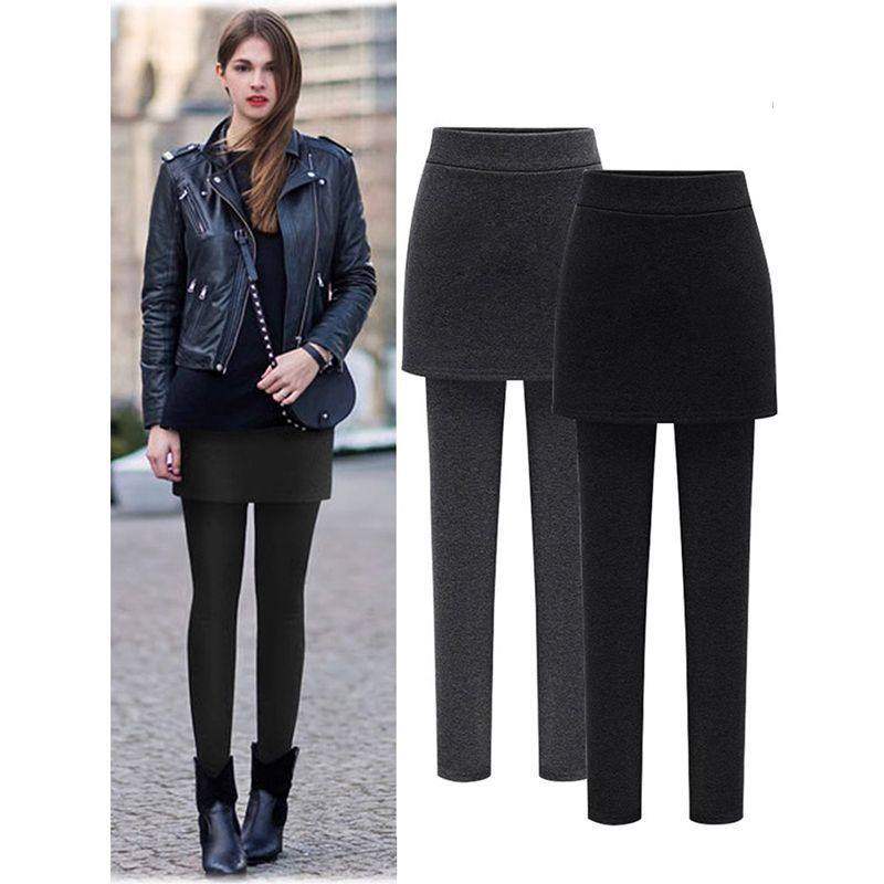 假两件内搭裤女秋冬季外穿包臀裙裤一体加绒加厚保暖胖mm大尺码裤,淘宝优惠券,粉丝福利购,淘宝优惠卷