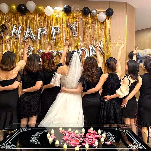 Лазерная дождь занавес вечеринка по случаю дня рождения фон стены декоративные реквизиты, детские пейзажи дождь шелковые фестивали, меблирующие творчество кисточки