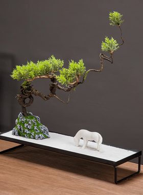 仿真花绿植迎客松柜台布景