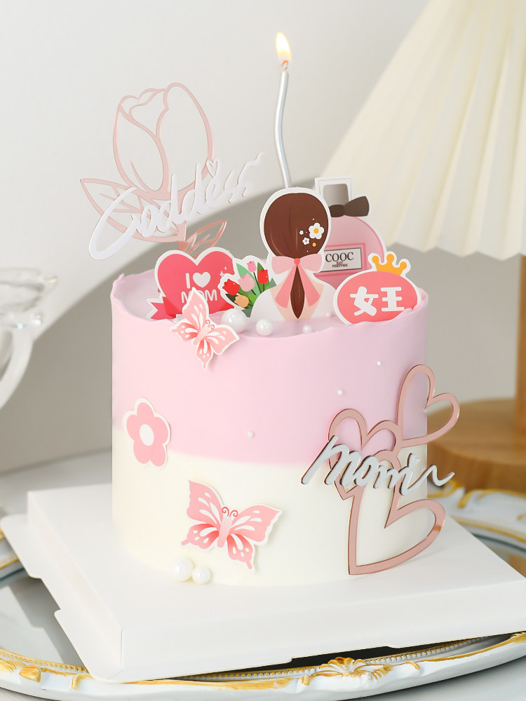 新款母亲节蛋糕装饰背影女神妈妈仙女妈妈亚克力妈妈节日快乐插件,淘宝优惠券,粉丝福利购,淘宝优惠卷