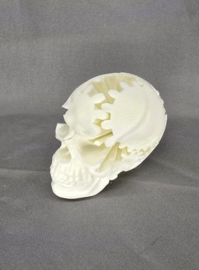3d打印旋转骷髅头齿轮解压玩具